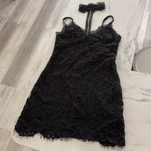 by the way. Brand Black Choker Lace Mini Slip Dress.